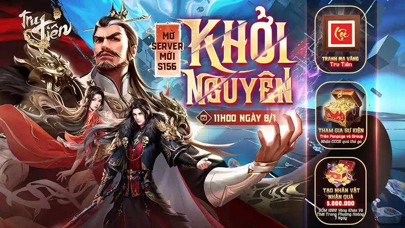 KHAI MỞ SERVER MỚI S156 – KHỞI NGUYÊN (08/01)